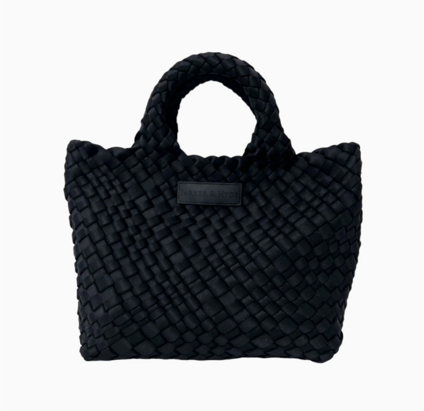 Jet Black Woven Mini Tote - Parker & Hyde