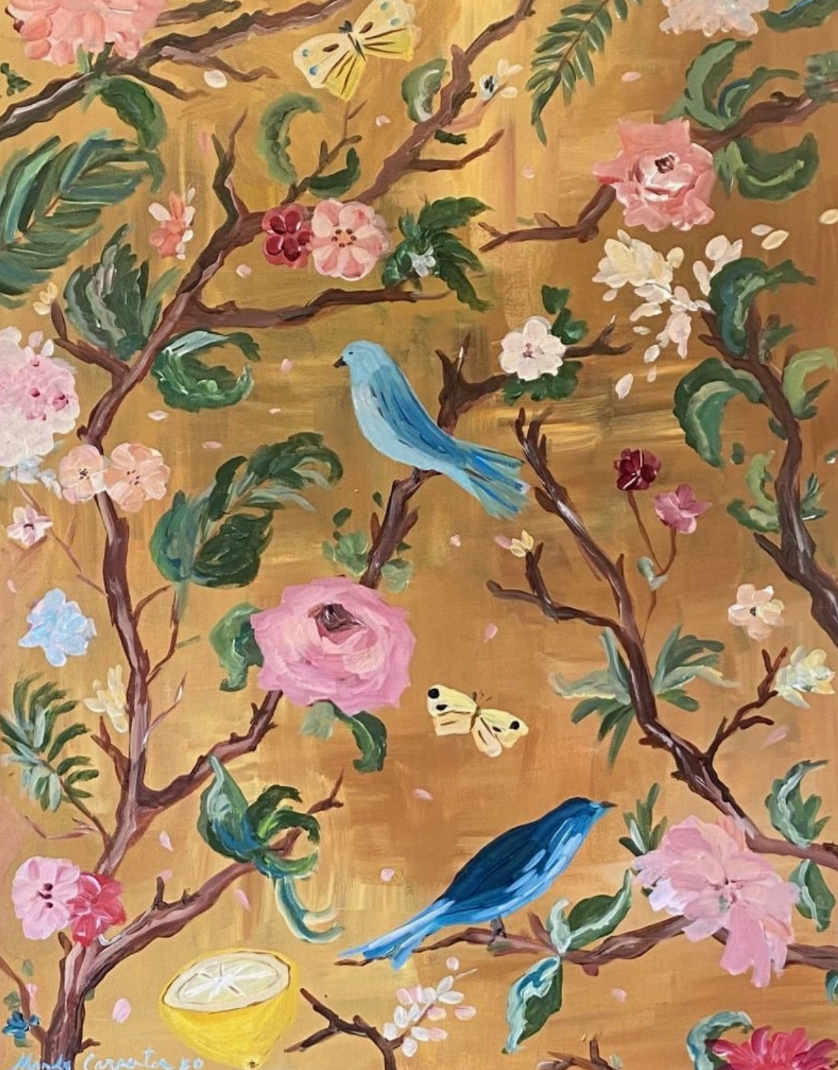 Blue Birds Chinoiserie Greeting Card - Carpe Diem Papers