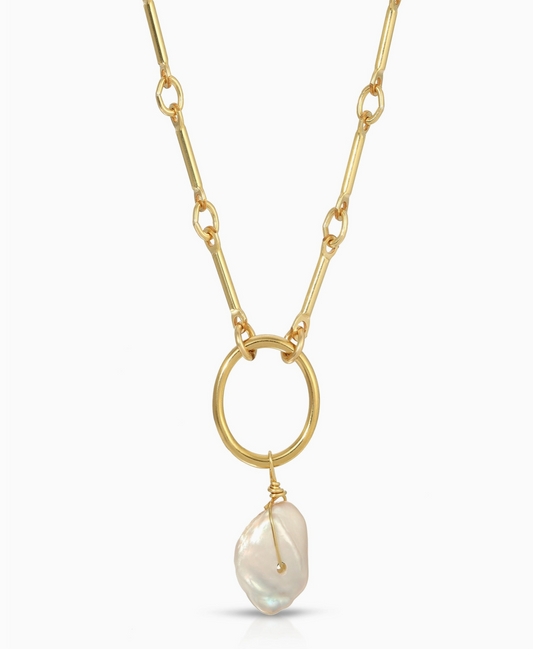 Newlyn Necklace Pearl and Chain - KOZAKH