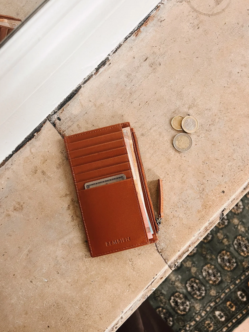 Odin Card Case Wallet - Caramel - Bembien