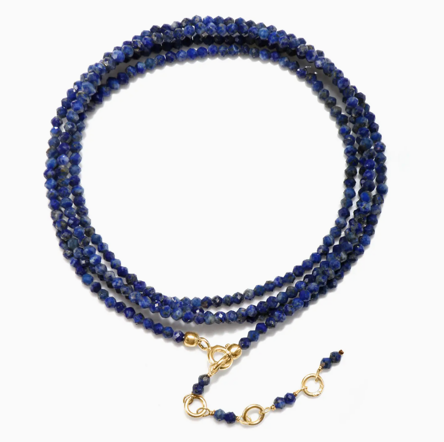 Gemstone Wrap Bracelet - Lapis - Amelia Rose Jewelry