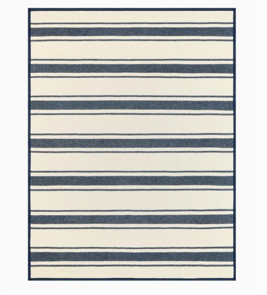 Dockside Stripe Navy Blanket - Chappywrap