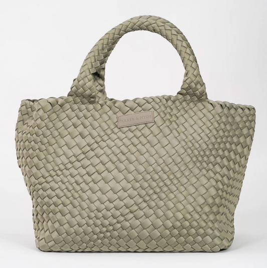 Stone Woven Tote - Parker & Hyde