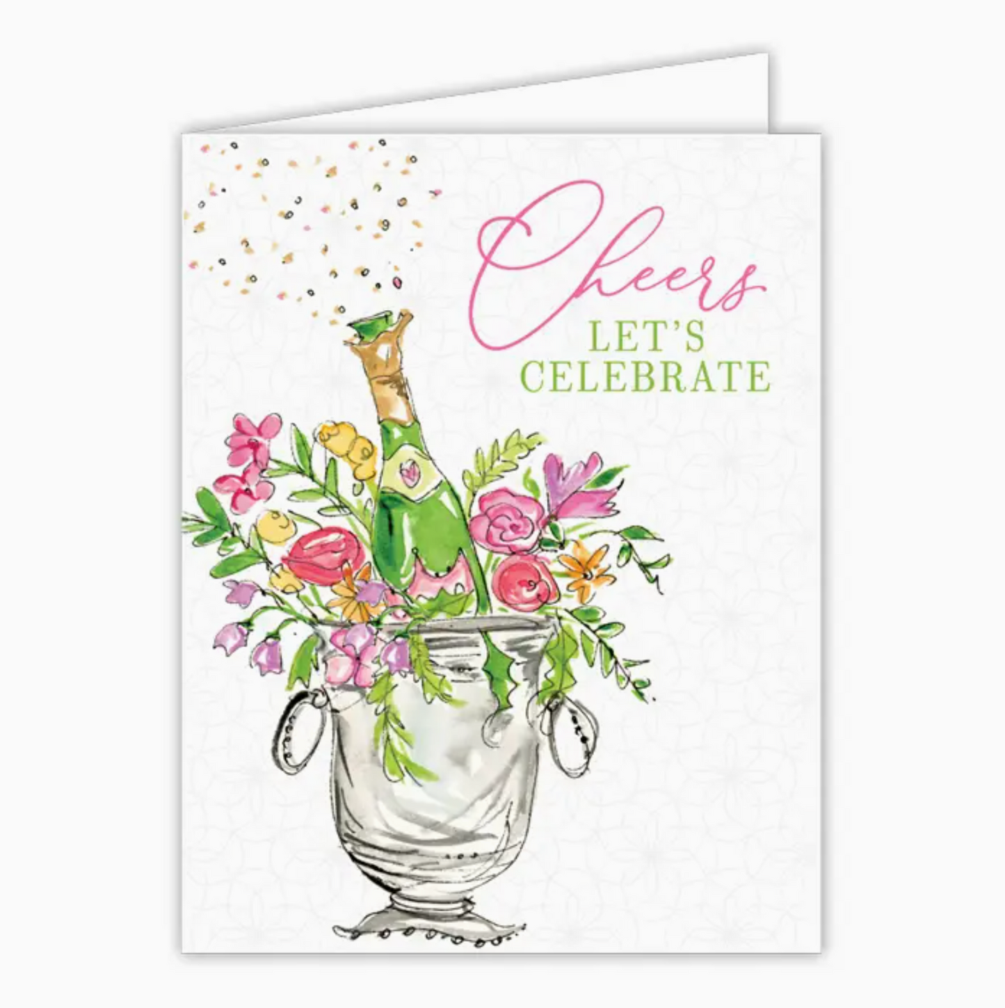 Cheers Let's Celebrate Champagne Bucket Greeting Card - RosanneBeck