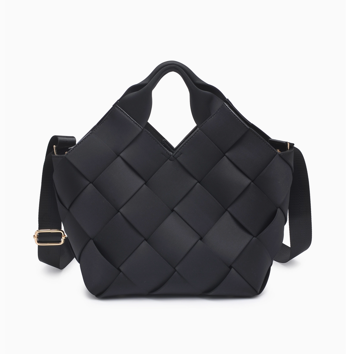 Resilience Woven Neoprene Tote - Black - Sol & Selene