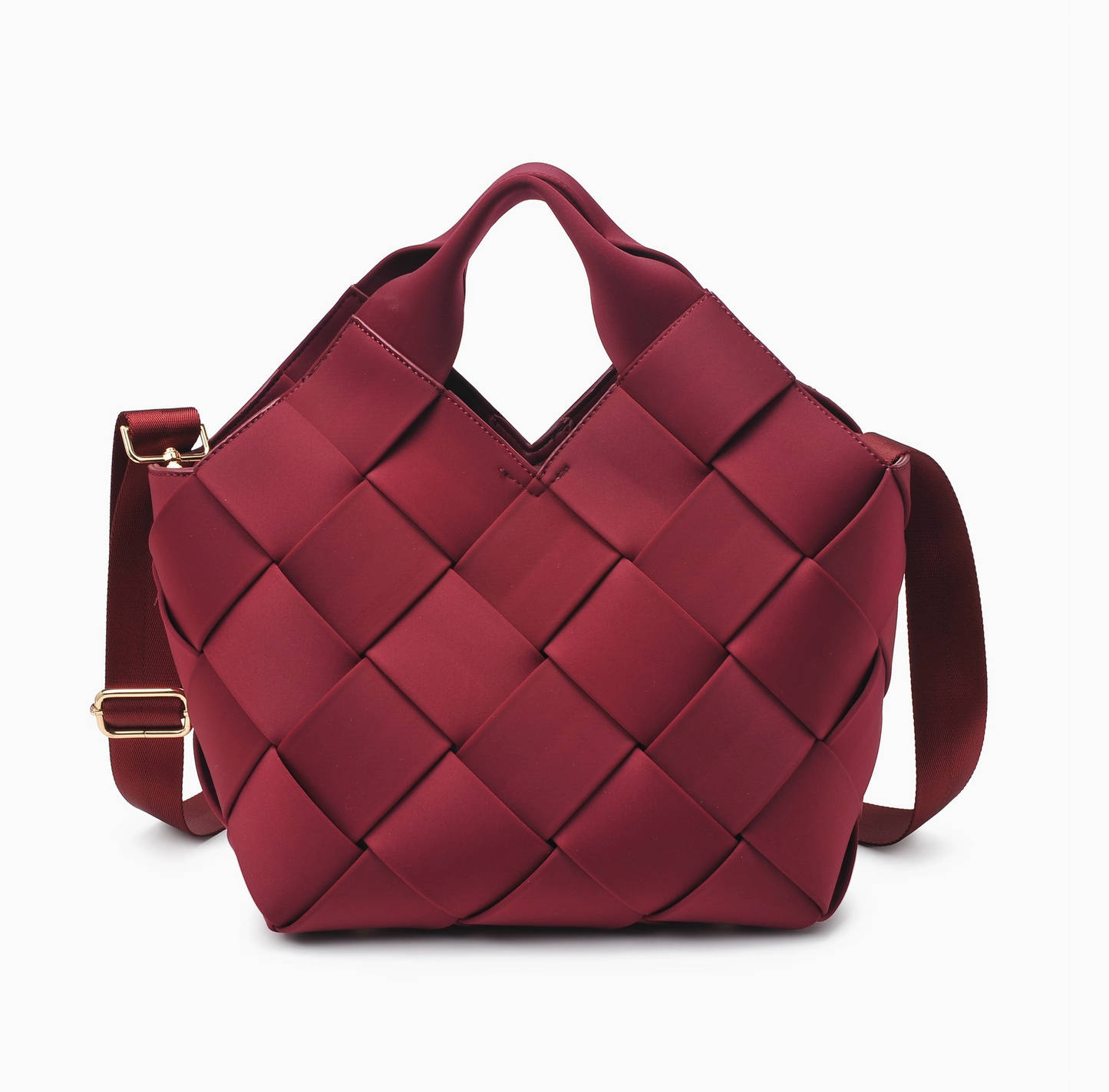 Resilience Woven Neoprene Tote - Burgundy - Sol & Selene