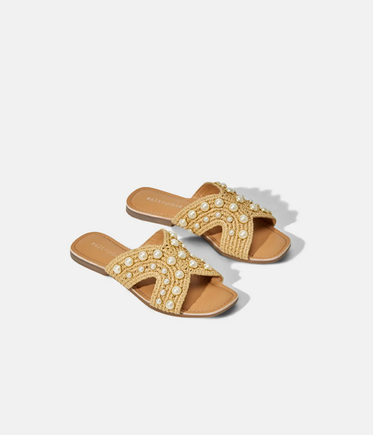 Lola Pearl Sandals - Salt + Umber