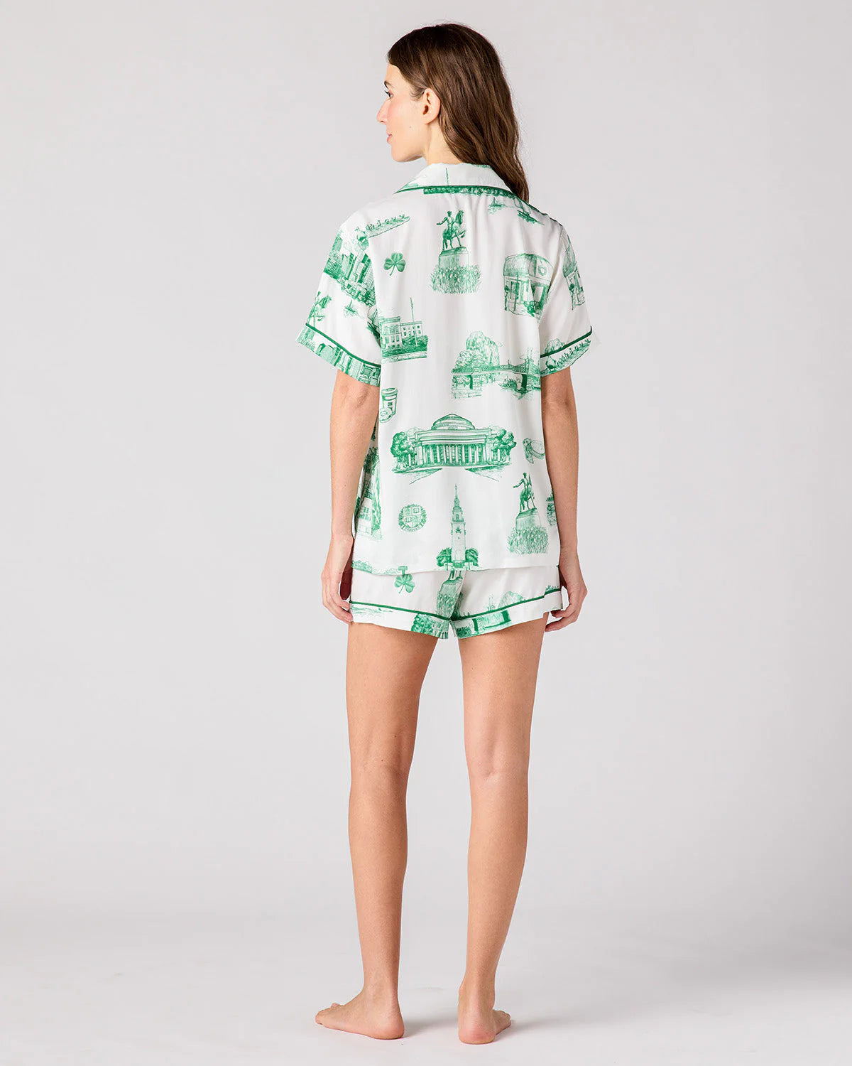 Boston Toile Pajama Shorts Set - Katie Kime