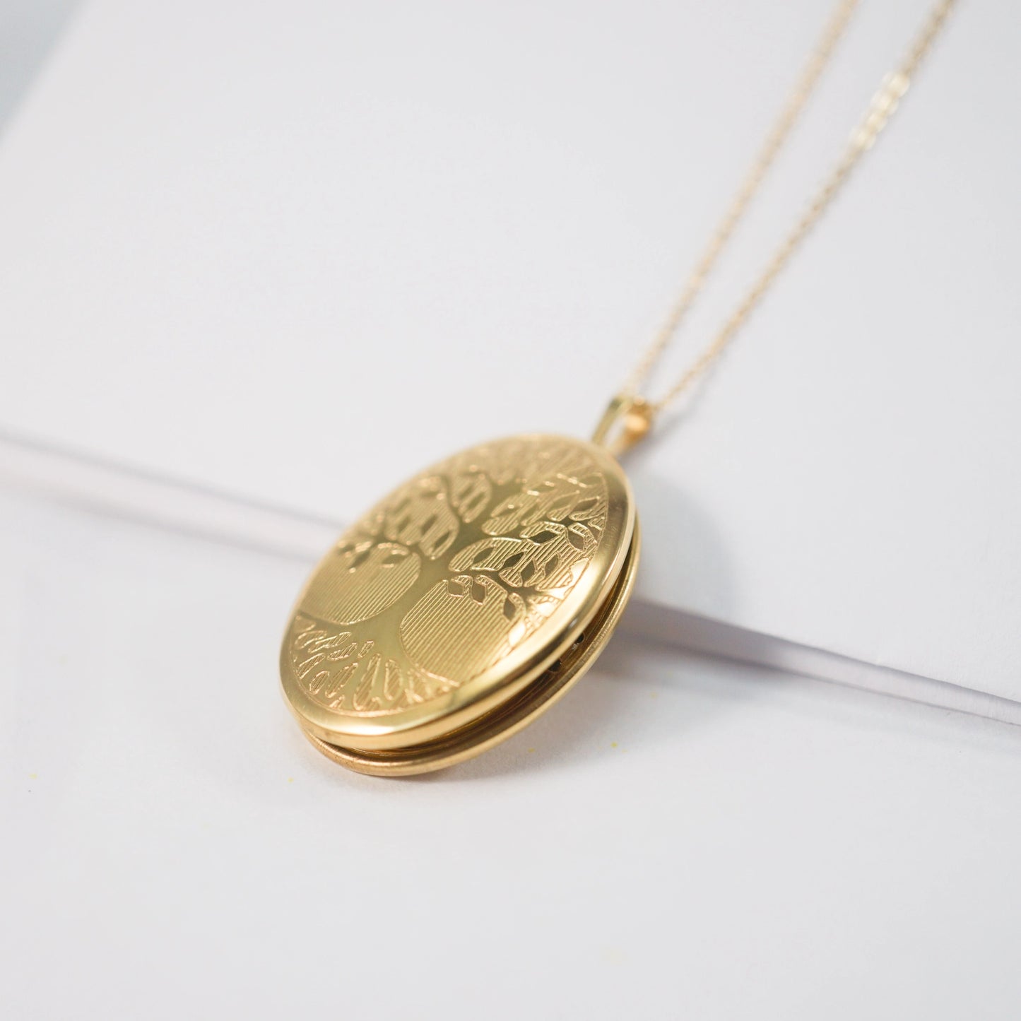 Tree of Life Gold Filled Locket Necklace - JoeLuc