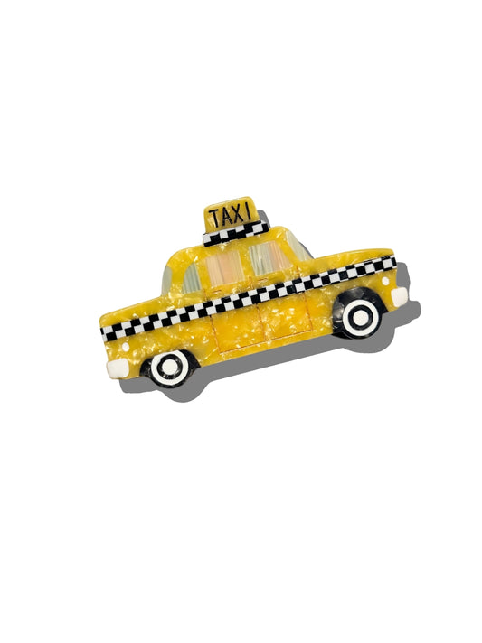 Hand-Painted Yellow Taxi Cab Claw Hair Clip - Solar Eclipse