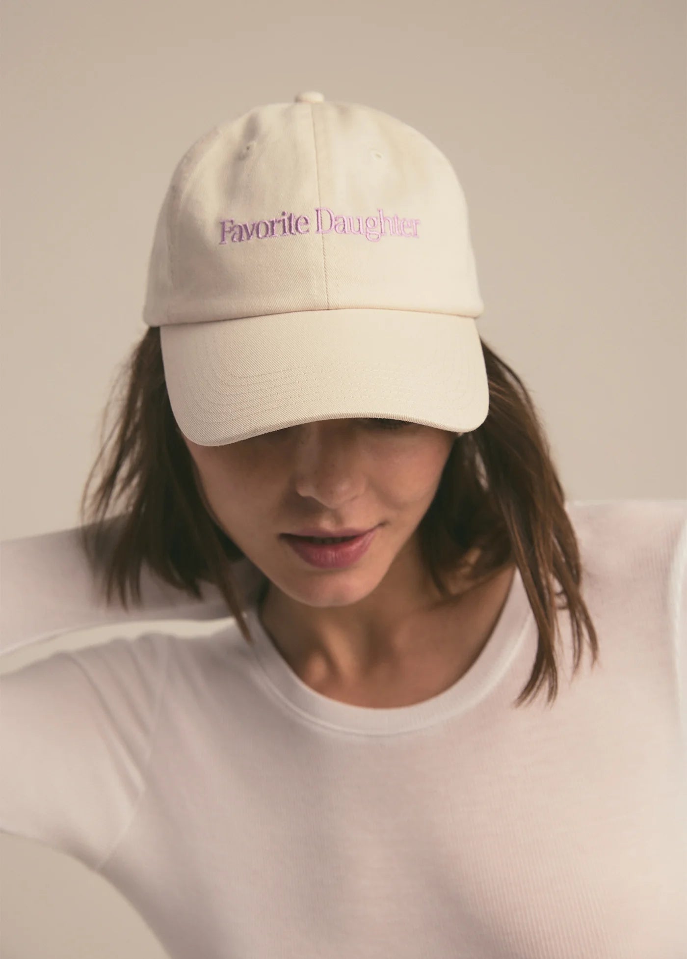 Classic Logo Baseball Hat - Ecru Lavender - Favorite Daughter