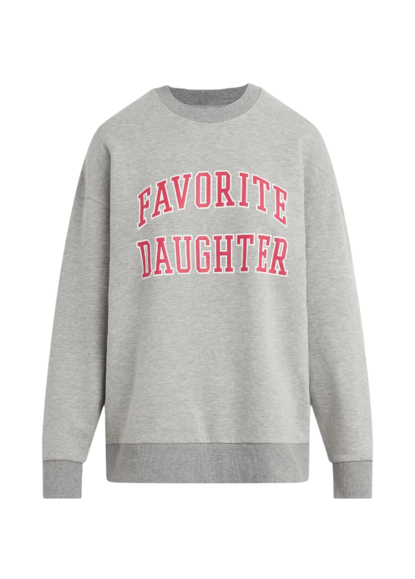 The Collegiate Sweatshirt - Heather Grey Pink - Favorite Daughter