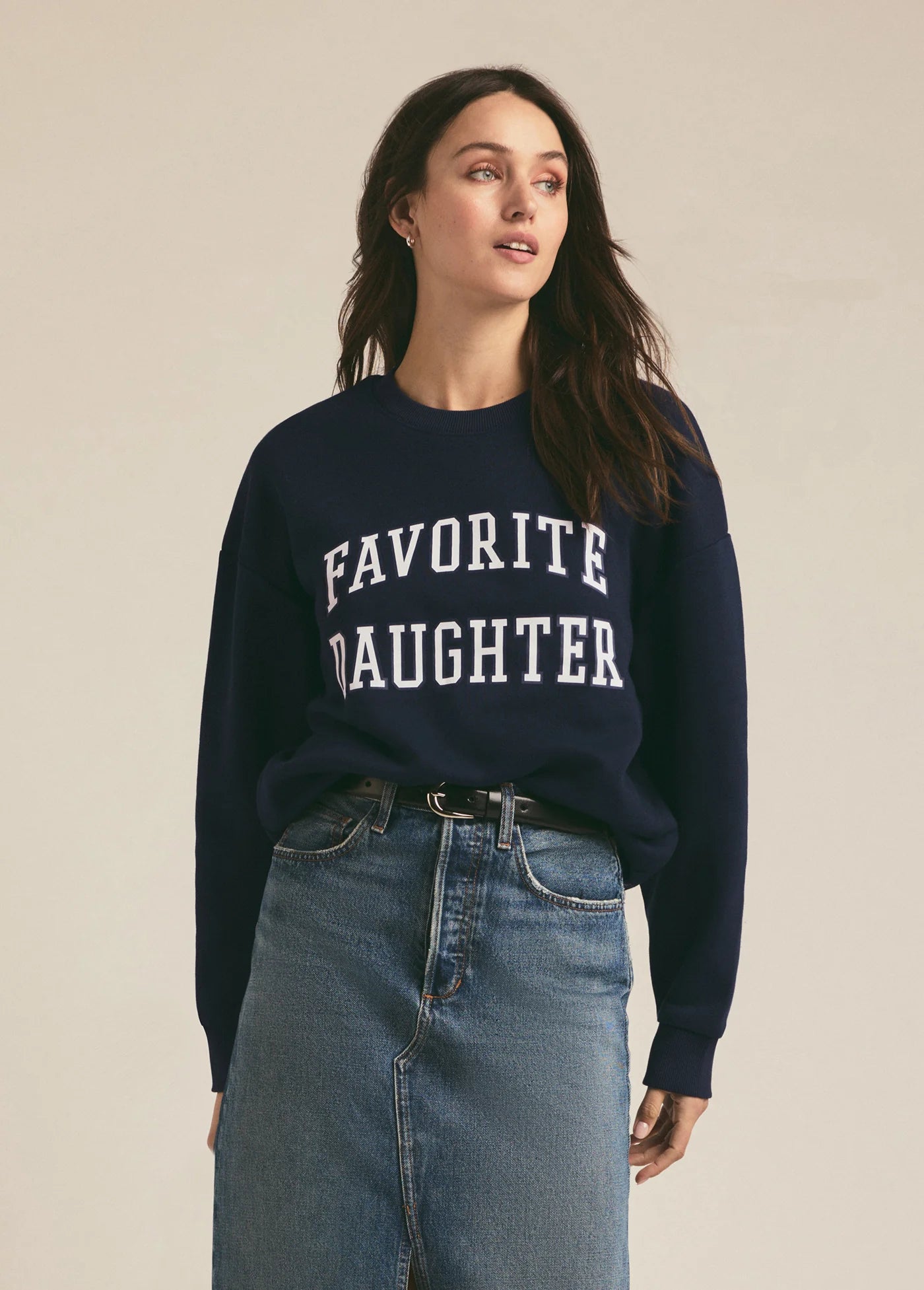 The Collegiate Sweatshirt - Navy - Favorite Daughter