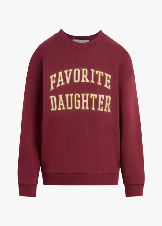 The Collegiate Sweatshirt - Burgundy - Favorite Daughter