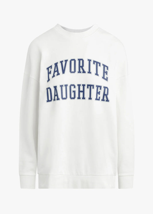 The Collegiate Sweatshirt - White - Favorite Daughter