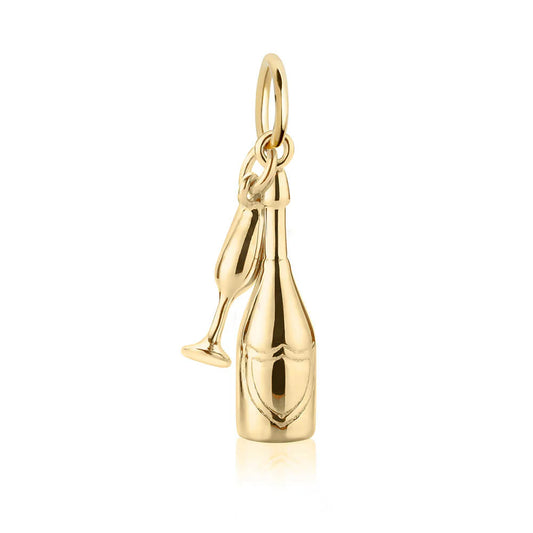 Champagne Charm - Gold Vermeil - Jet Set Candy