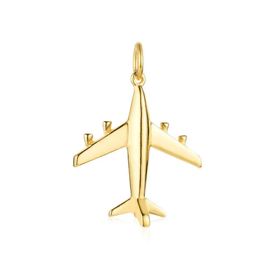 Airplane Charm (Medium) - Gold Vermeil - Jet Set Candy