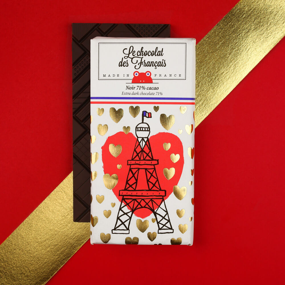 The Eiffel Tower Heart Chocolate Bar - Le Chocolat des Francais