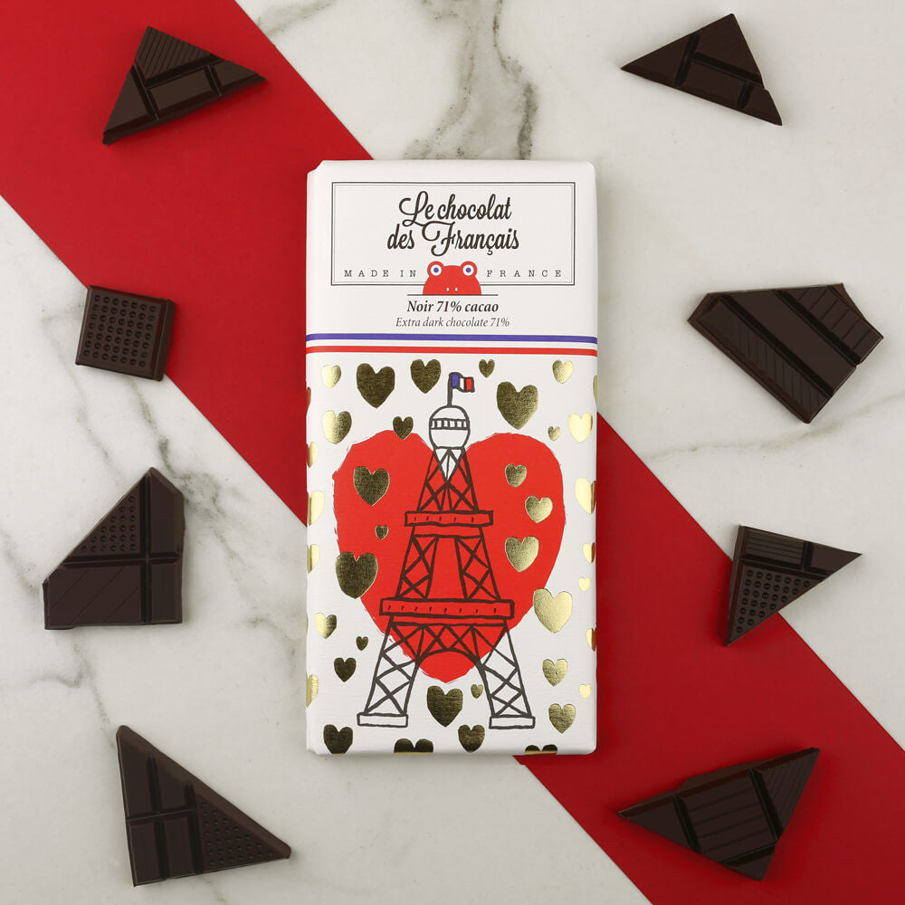 The Eiffel Tower Heart Chocolate Bar - Le Chocolat des Francais