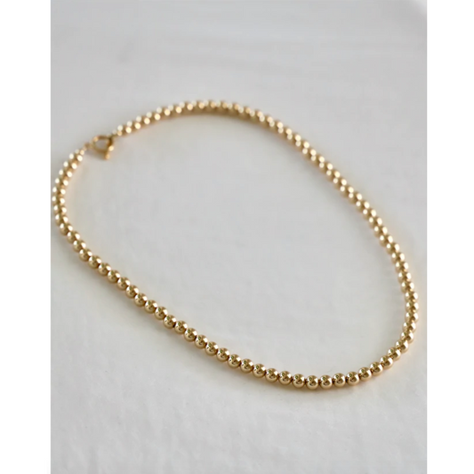 Gold Filled 5mm Beaded Necklace