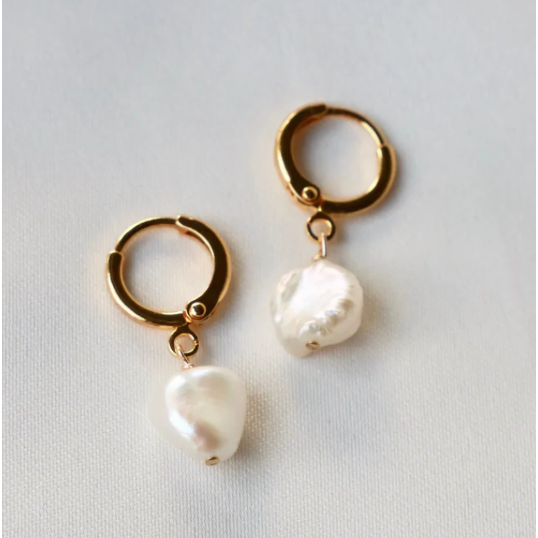 Keshi Pearl Nugget Earrings (Both Colors)