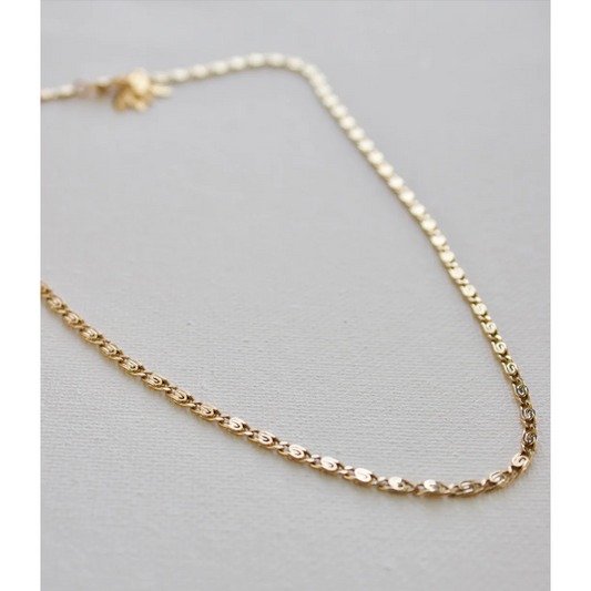 Gold Plated Ornate Chain Necklace