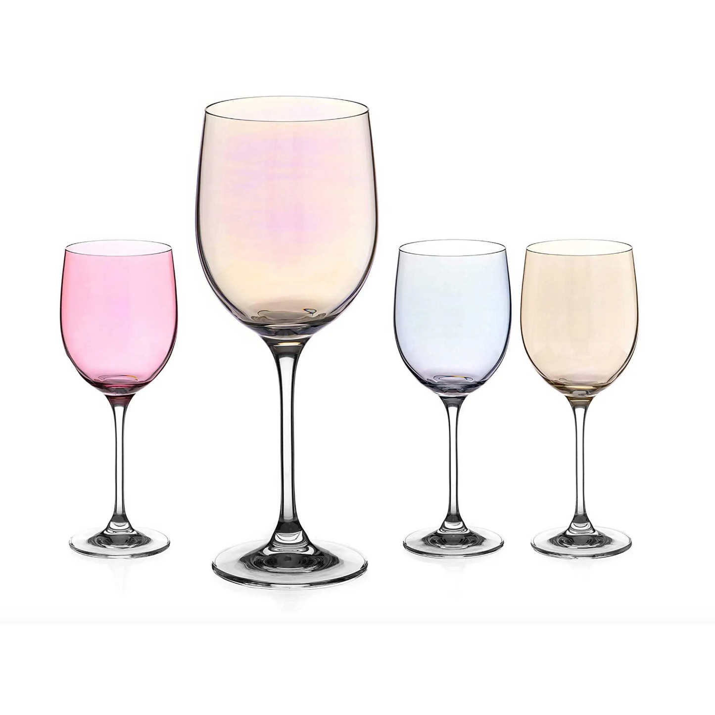 Colored Wine Glasses - Set of 4