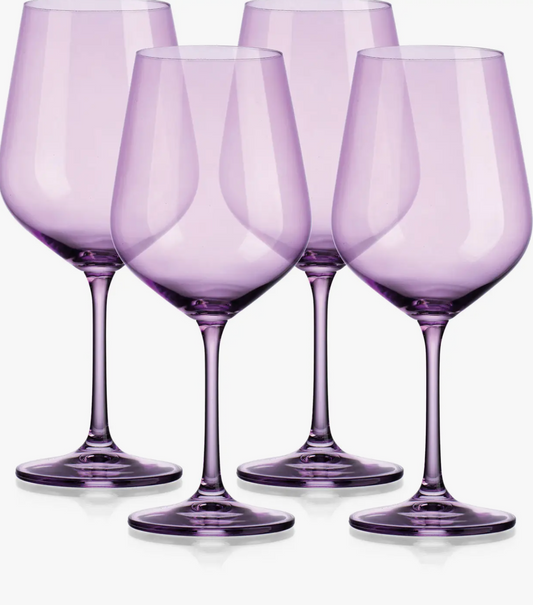 Colored Red Wine Glasses - Purple - SOLD INDIVIDUALLY