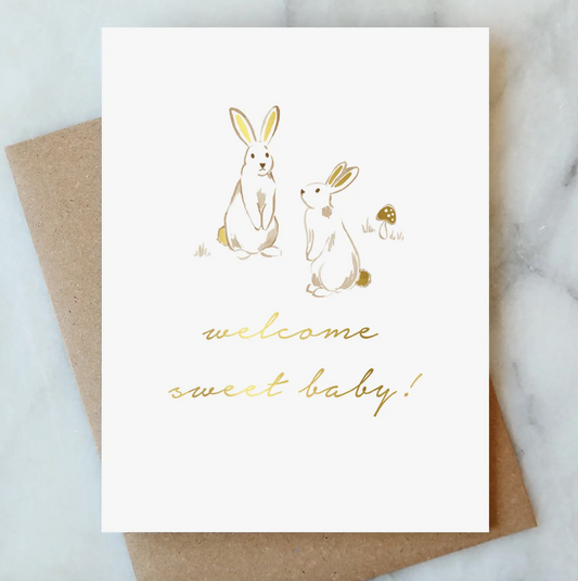 Bunnies Baby Card - Abigail Jayne Design
