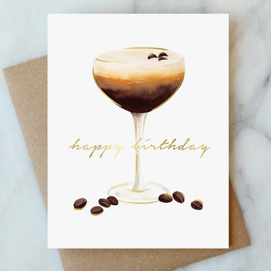 Espresso Martini Birthday Card - Abigail Jayne Design