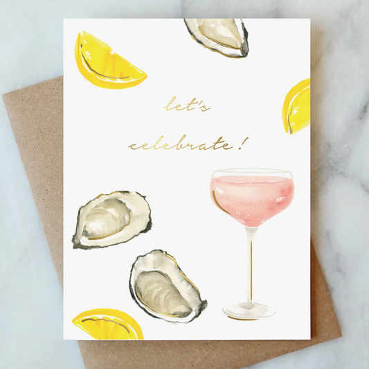 Oysters and Rose Celebration Card - Abigail Jayne Design