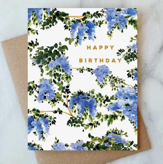 Wisteria Birthday Card - Abigail Jayne Design