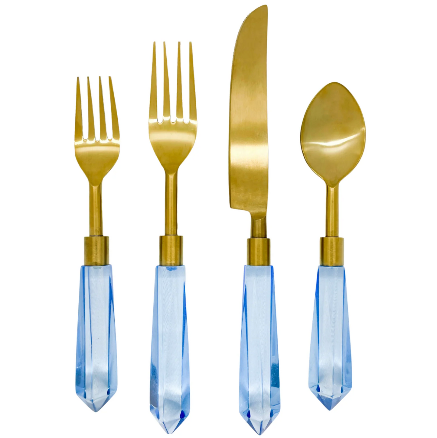 Acrylic Flatware Set - Light Blue - Laura Park