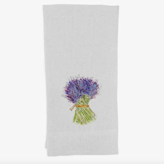 Lavender Bunch Linen Tea Towel