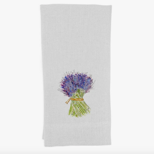 Lavender Bunch Linen Tea Towel - French Graffiti