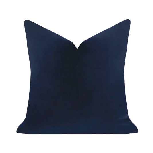 Cobalt Blue 22x22 Solid Velvet Pillow - Laura Park