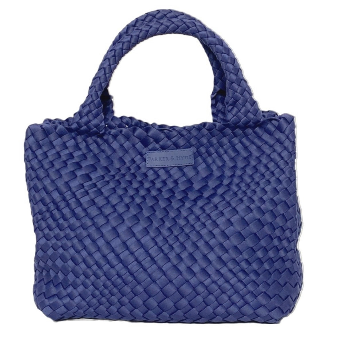 Large Navy Woven Tote - Parker & Hyde